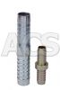 Zinc Plated Steel Barbed Hose Connector  1/2 - 4