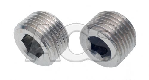 Plug Nickel Plated Brass Int Hex 1/8