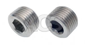 Plug Nickel Plated Brass Int Hex 1/8