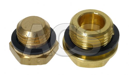 Brass Hex Male Plug M5 - 1/2