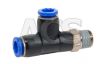 Push In Male Stud Run Tee BSPT & Metric 4 - 12mm