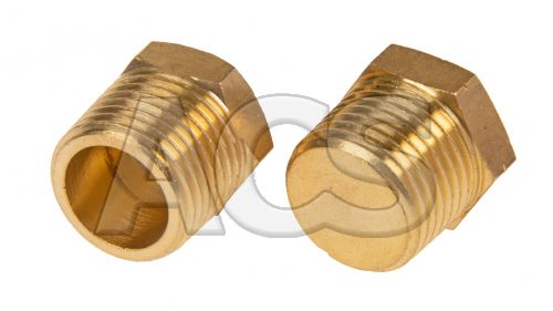 Threaded plug hex head brass BSPT & NPT