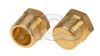 Threaded plug hex head brass BSPT & NPT