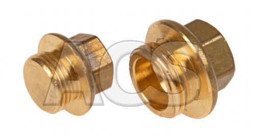 Brass Hex Male BSP Flanged Blanking Plug 1/8