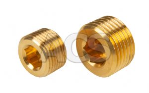 Plug Brass Internal Hex 1/8