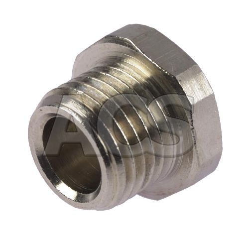 Plug Nickel Plated Brass Hex M5 & 1/8