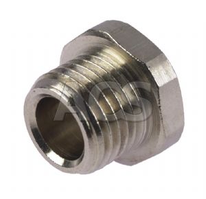 Plug Nickel Plated Brass Hex M5 & 1/8