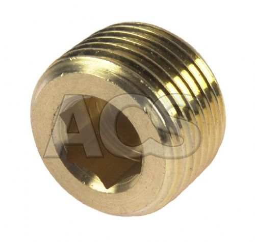 Plug Brass Internal Hex 1/8