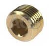 Plug Brass Internal Hex 1/8 - 1/2 BSPT