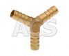 Hose Tail Y - Brass 1/4 - 1/2